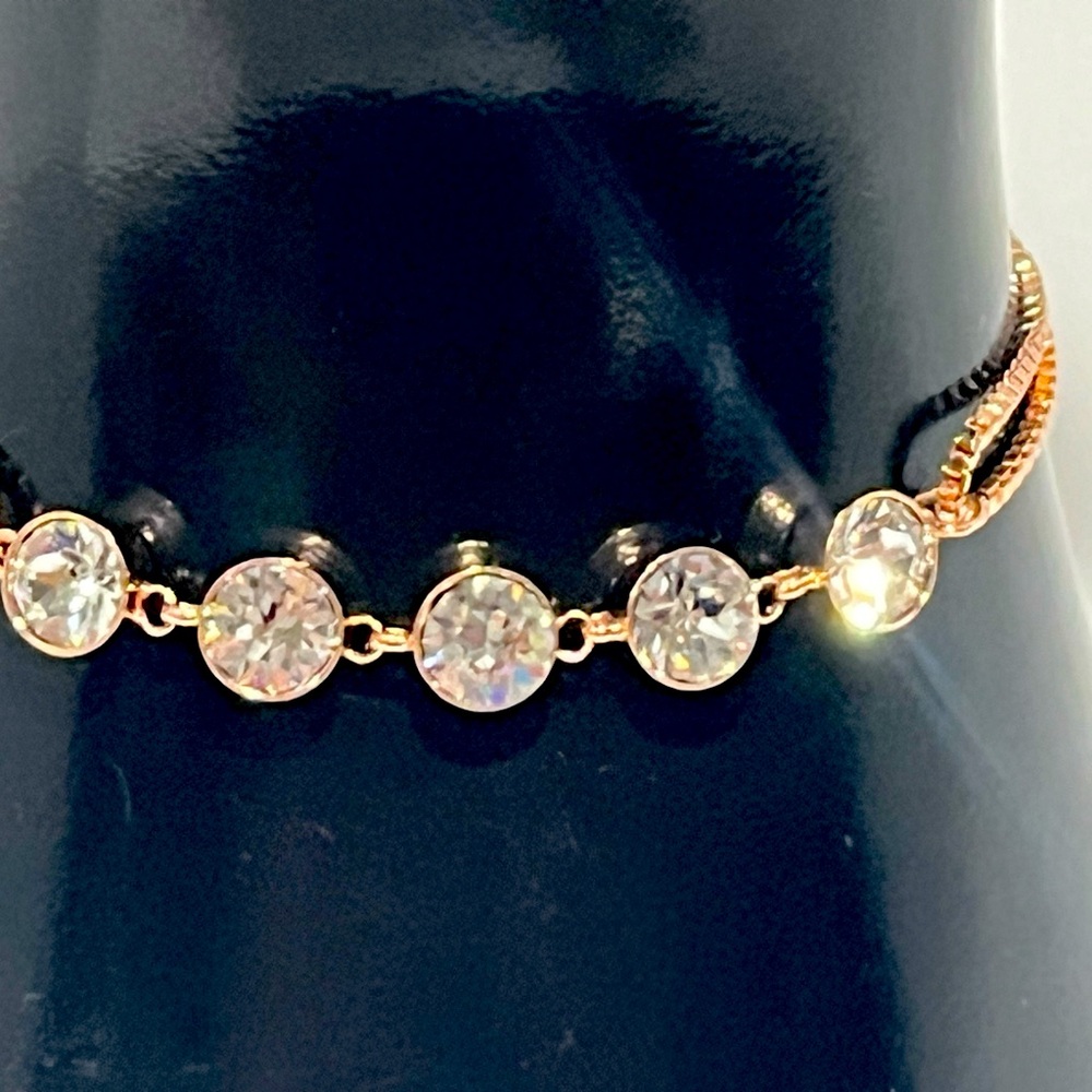 MESTIGE Rose Gold Tone Bracelet with Round Crystals